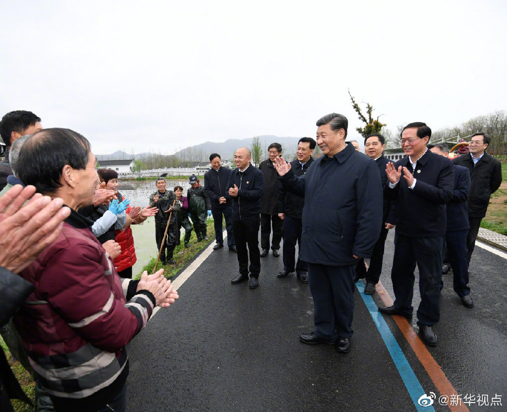 習(xí)近平在浙江省安吉縣考察