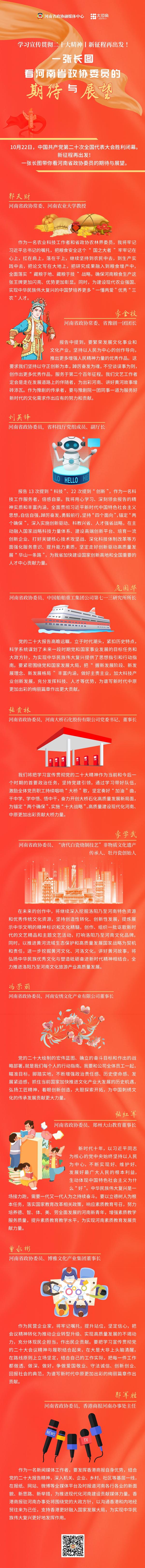  學(xué)習(xí)宣傳貫徹二十大精神丨新征程再出發(fā)！一張長圖看河南省政協(xié)委員的期待與展望