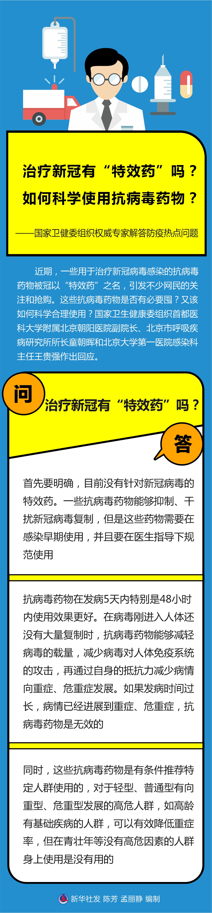 治療新冠有“特效藥”嗎？如何科學使用抗病毒藥物？——國家衛(wèi)健委組織權威專家解答防疫熱點問題