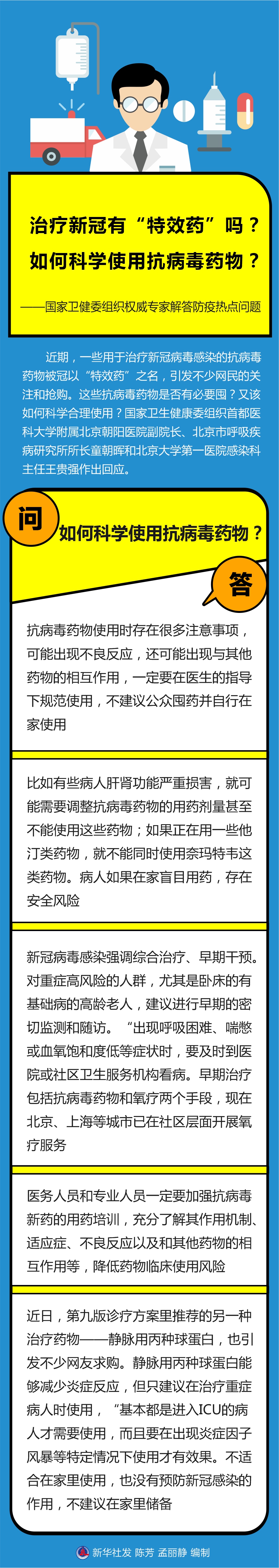 治療新冠有“特效藥”嗎？如何科學使用抗病毒藥物？——國家衛(wèi)健委組織權威專家解答防疫熱點問題