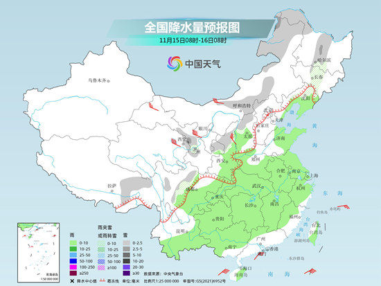 本周初降溫重心轉(zhuǎn)移至南方 西北地區(qū)雨雪頻擾