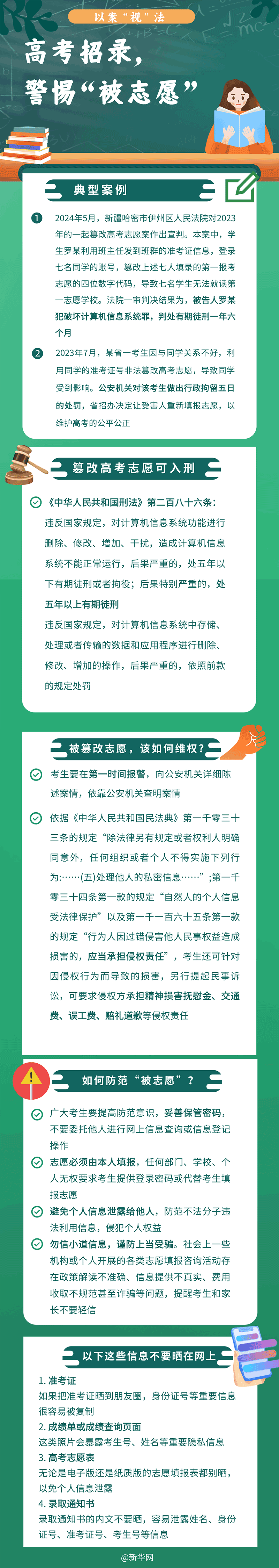 以案“視”法丨高考招錄，警惕“被志愿”