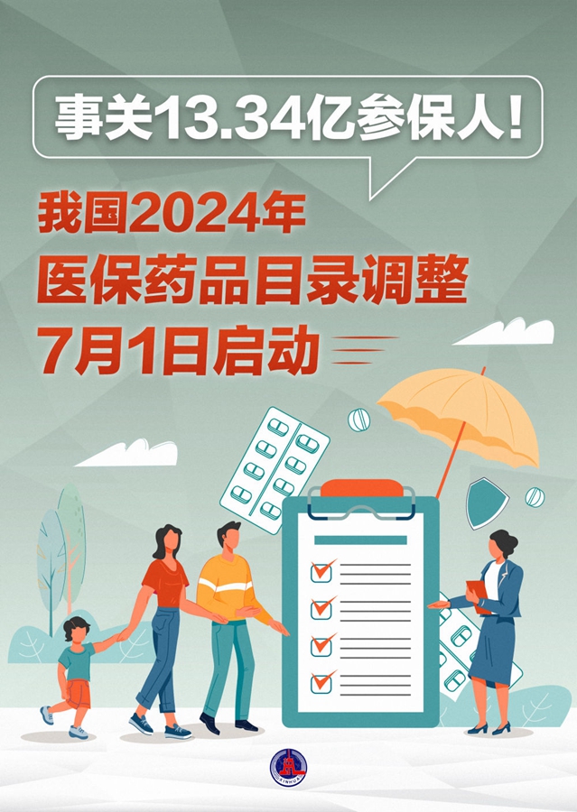 事關(guān)13.34億參保人！2024年醫(yī)保藥品目錄調(diào)整7月1日啟動(dòng)